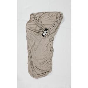 INC Y2K Ruched Drapey Long Sleeve Top Taupe Size XL NWT Vintage Stock